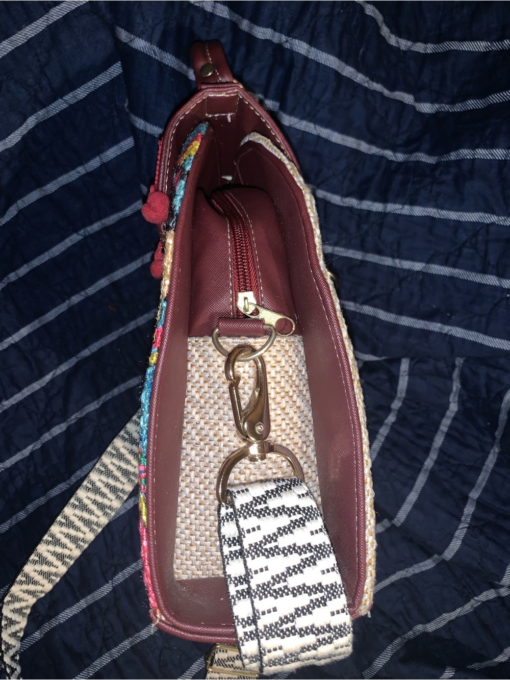 Folk Art Doll Convertible Backpack Purse Boho Crossbody Bag - Picture 10 of 12